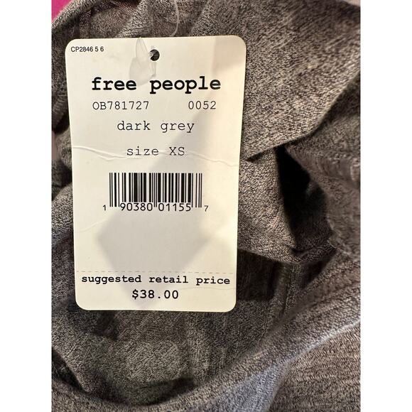 Free People Stevie Split Back Tank Gray XS - Picture 15 of 16